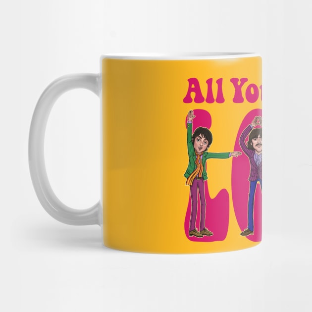 All You Need Is Love - Fuchsia by mcillustrator